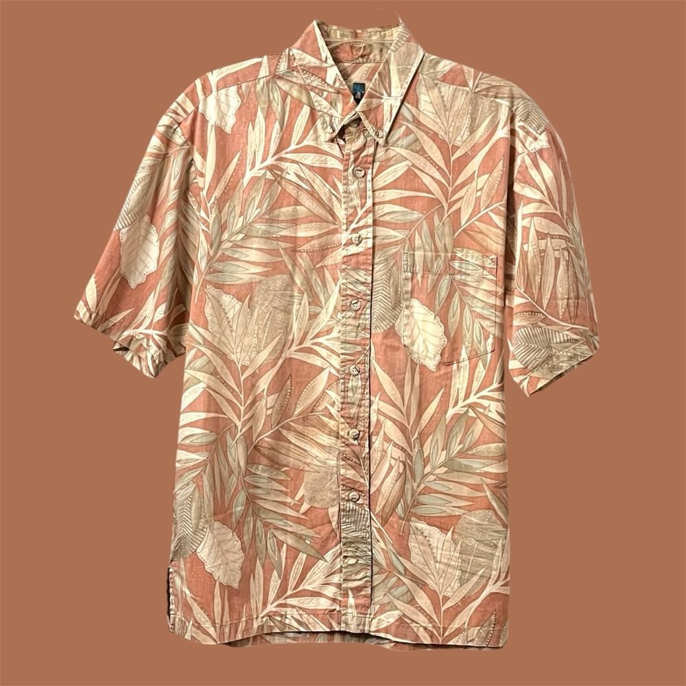 Kahala Hawaiian Islands Reverse Motif Pastel & Bold 100% Cotton Shirt